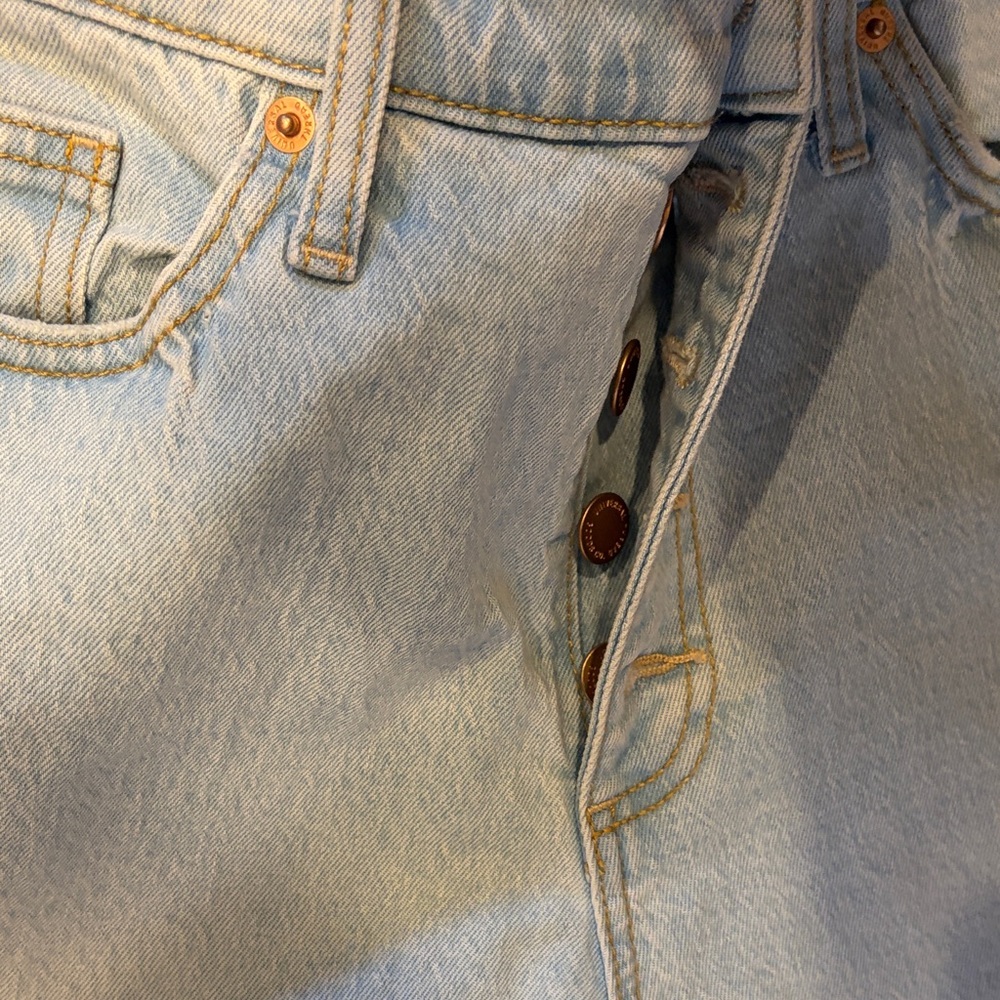 Universal Thread Light Blue Vintage Stretch Straight Distressed Jean Size 12/31R - Picture 8 of 13